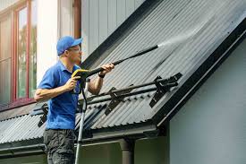Pressure Washing Metal Roof